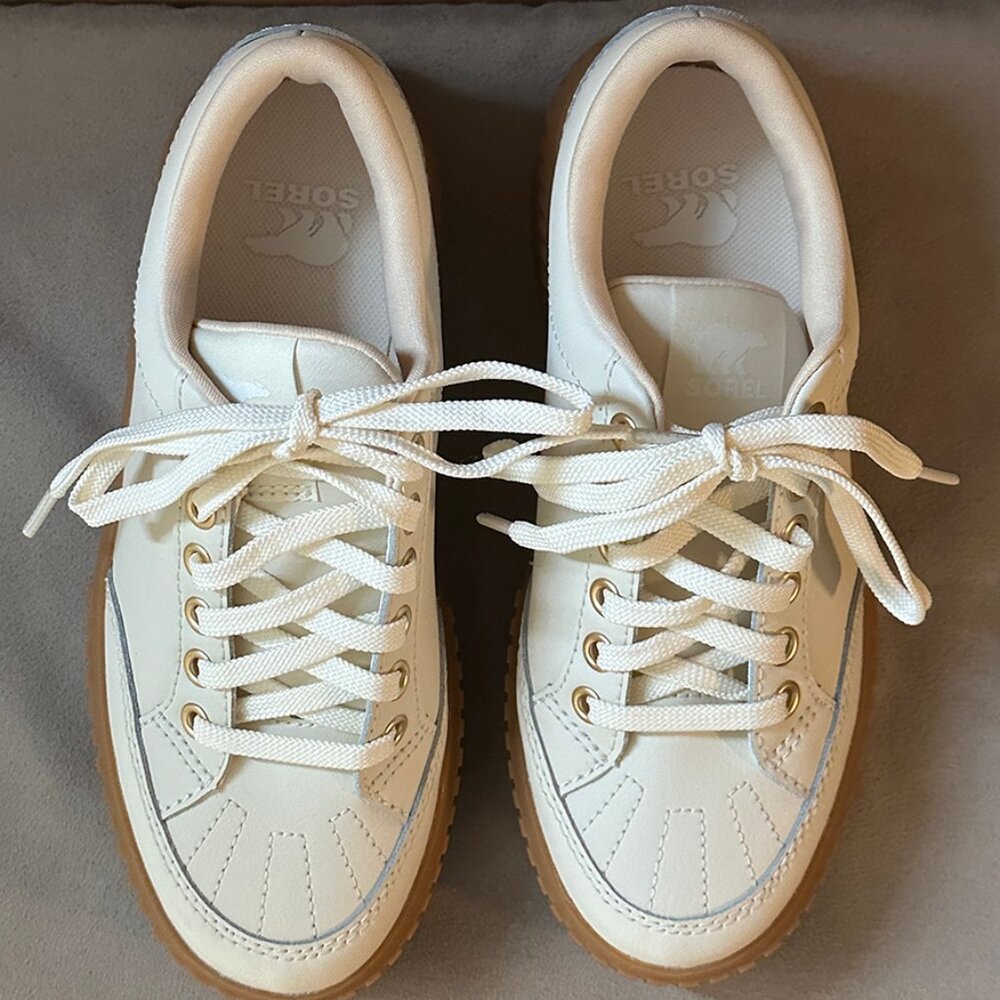 Sorel Ona Ave™ Low Waterproof Women's Sneaker. Sz 5.5/Cream - Picture 3 of 5